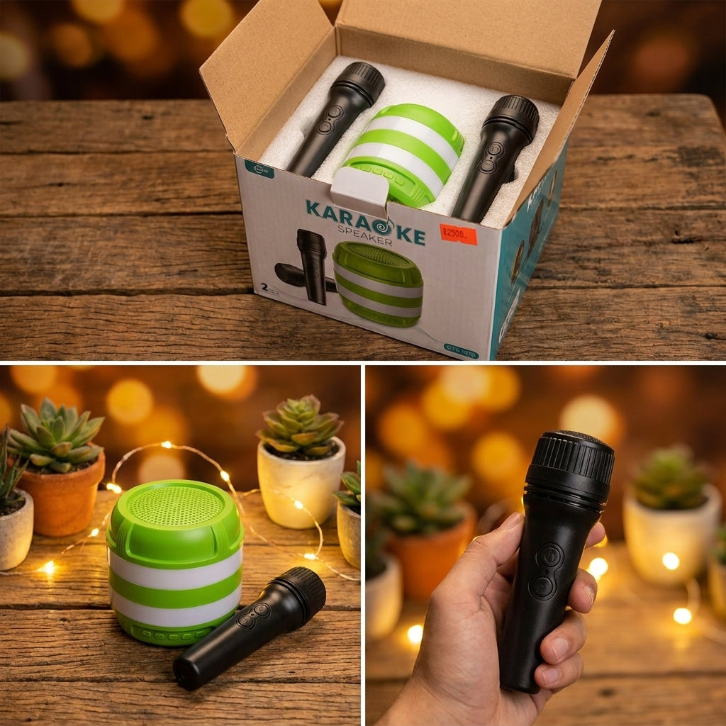 StarVoice Pro Karaoke Machine with Dual Wireless Microphones – Ultimate Party & Singing Speaker