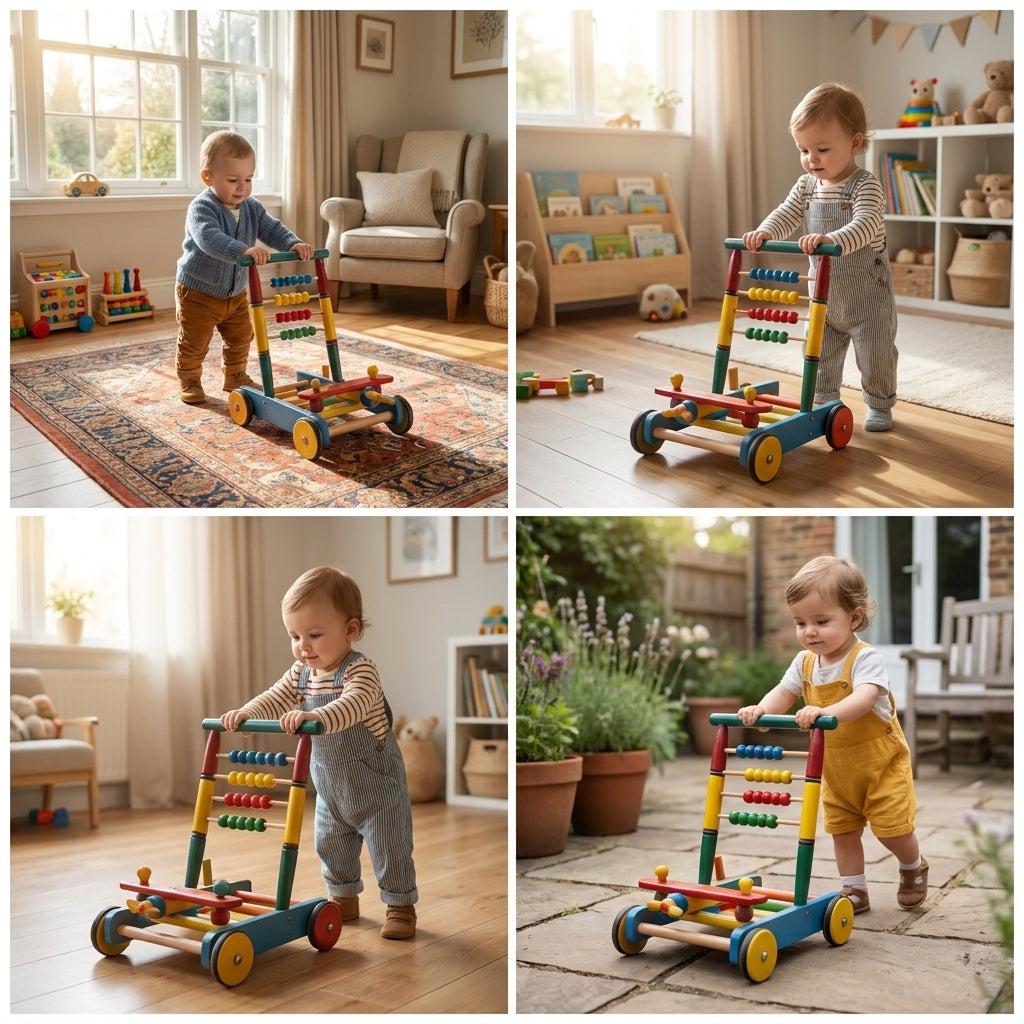 SmartSteps Wooden Learning Walker-Wooden Gandera