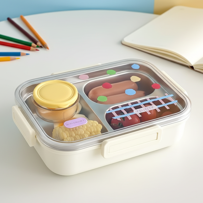Stainless Steel Lunch Box For Kids With Sauce Container