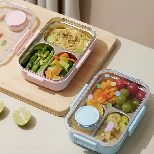 Stainless Steel Lunch Box For Kids With Sauce Container