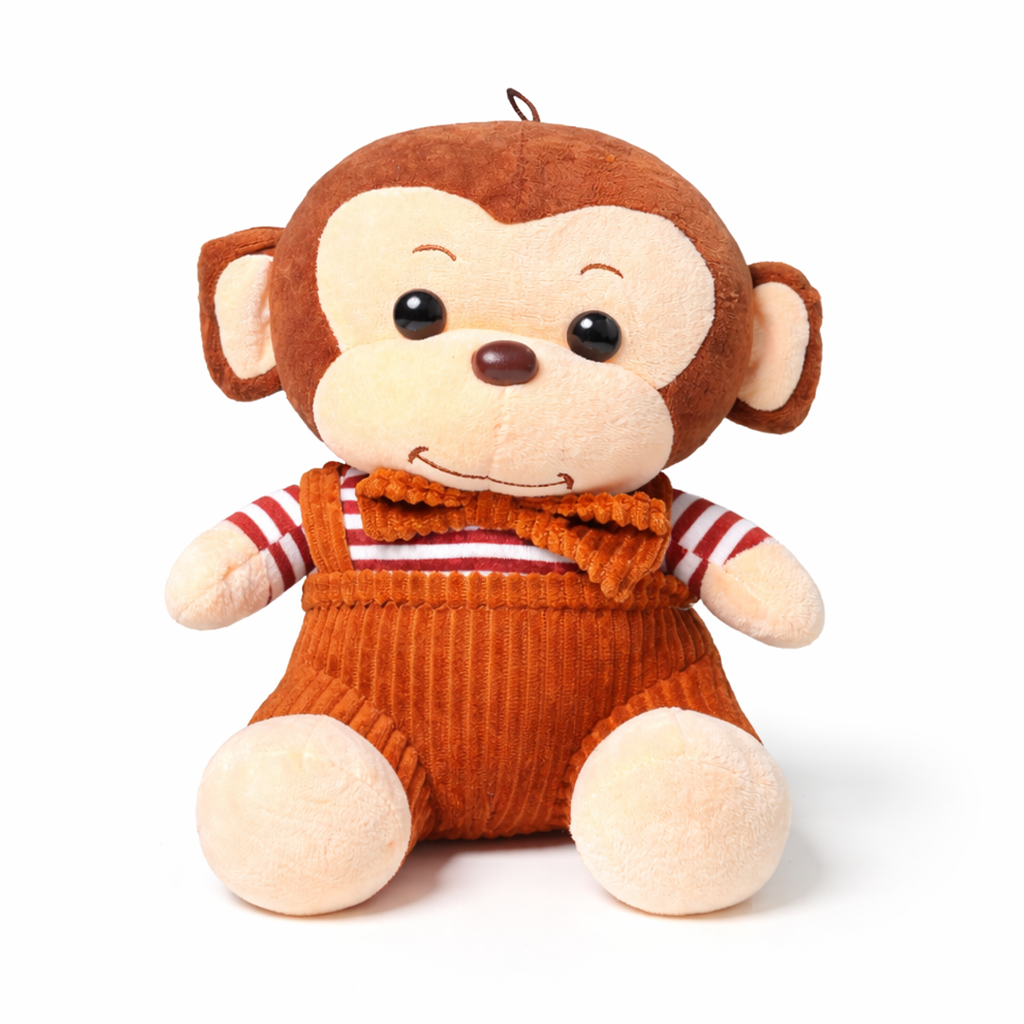 Plush Monkey – Cute Striped Tee Stuffed Animal