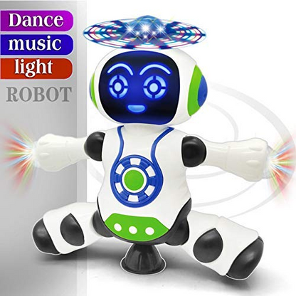 3D Flashing Lights Robot for Kids Toy With 360 Degree Rotation