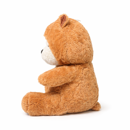 Choco Cap Teddy Bear Plush Toy – Dual Look White & Brown Soft & Huggable Stuffed Bear