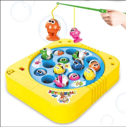 Battery-Operated Rotating Fishing Game Toy for Kids & Toddlers ( 15 Fish )