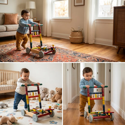SmartSteps Wooden Learning Walker-Wooden Gandera