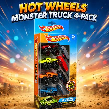 4 PCS HotWheel Monster Jeep Set with Speed Launche