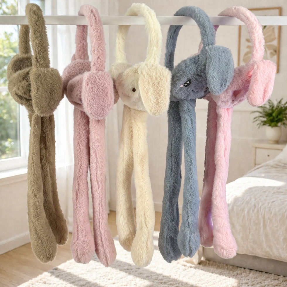 Bunny Earmuffs for Kids – Soft Warm Rabbit Ear Muffs with Moving Ears