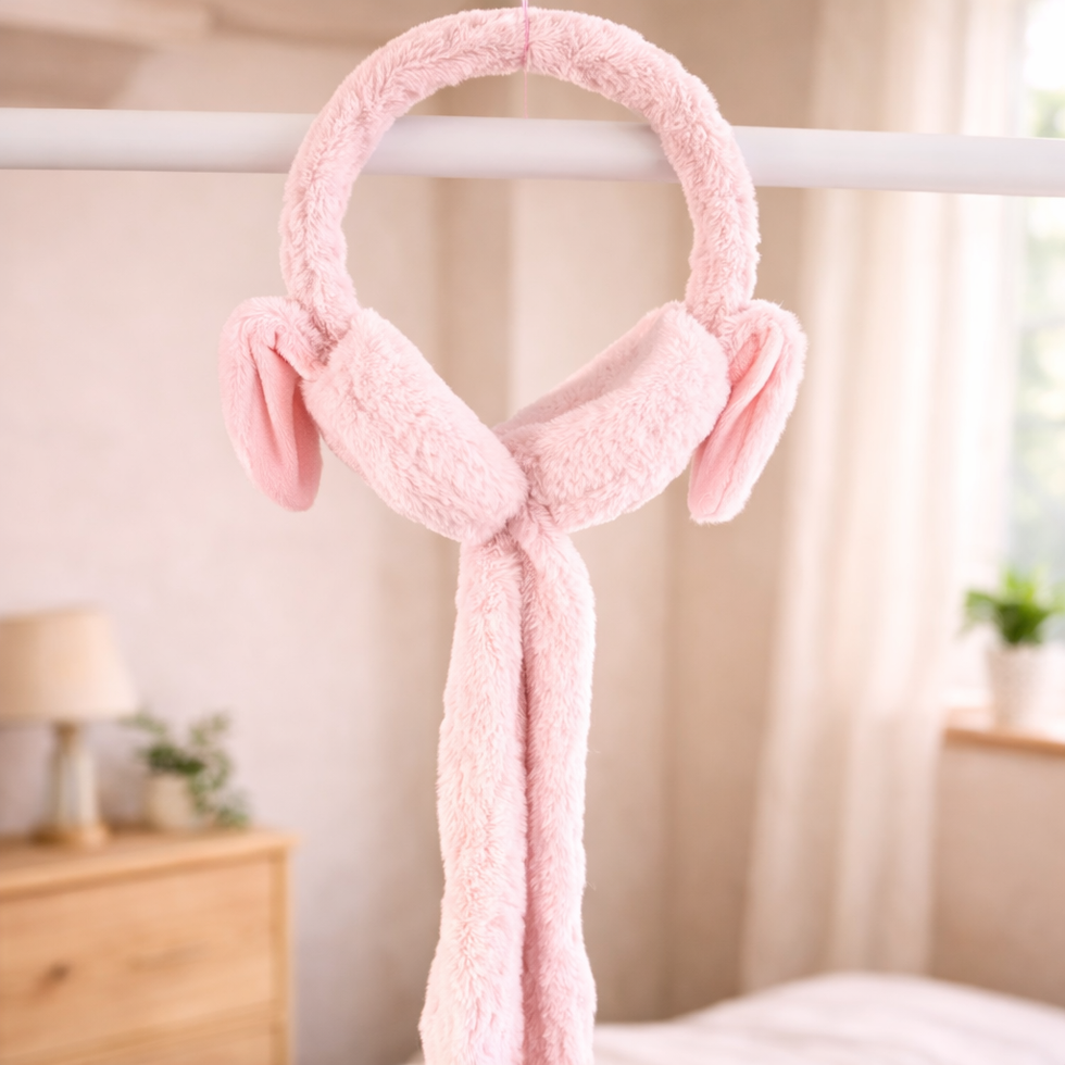 Bunny Earmuffs for Kids – Soft Warm Rabbit Ear Muffs with Moving Ears