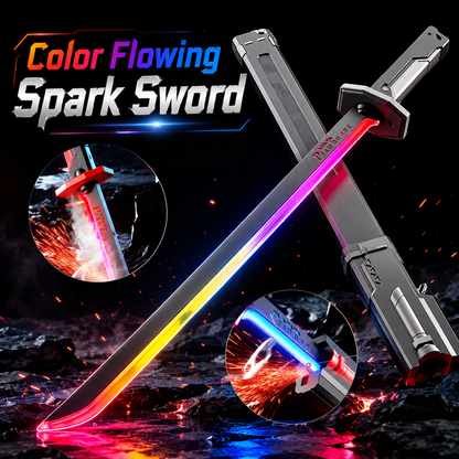 Color Flowing Spark Sword With Smoke