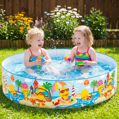 INTEX Duckling SnapSet Deluxe Pool – 4FT Quick Setup Kids Pool