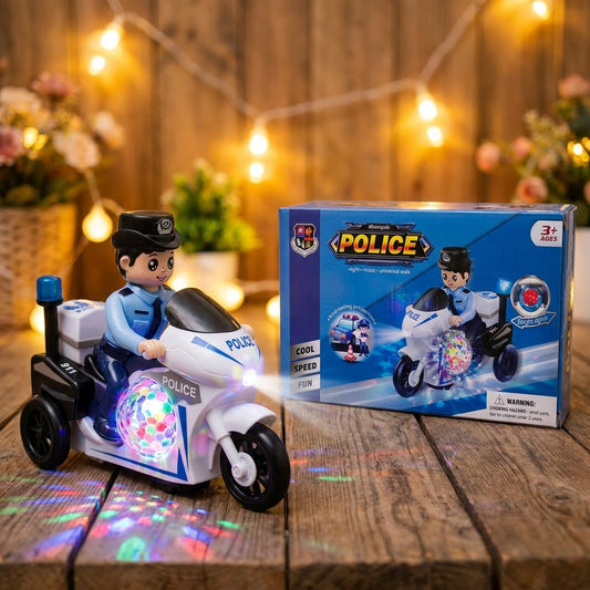 Turbo Patrol Police Bike – Light & Sound Adventure Ride Toy