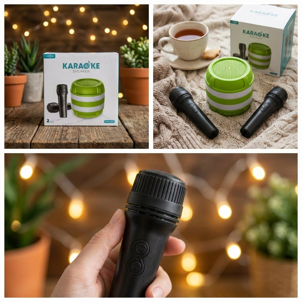 StarVoice Pro Karaoke Machine with Dual Wireless Microphones – Ultimate Party & Singing Speaker