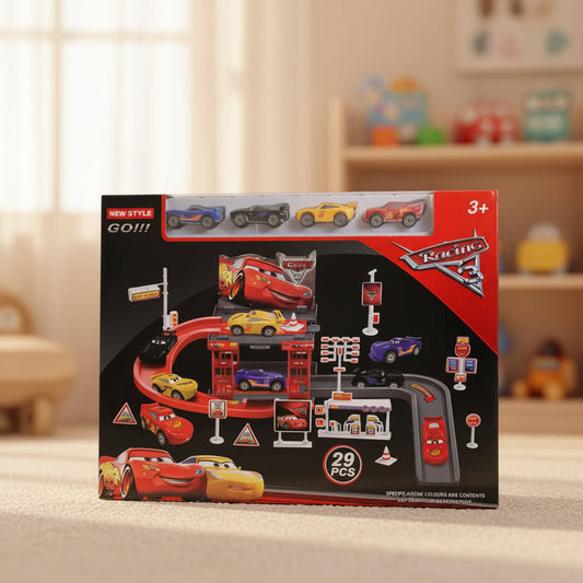 McQueen Kids Car Racing Track Set with Cars