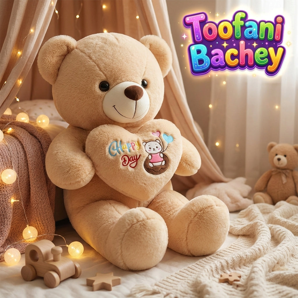 Royal Heart Teddy Bear – 22 Inch (56 cm) Luxury Plush Companion