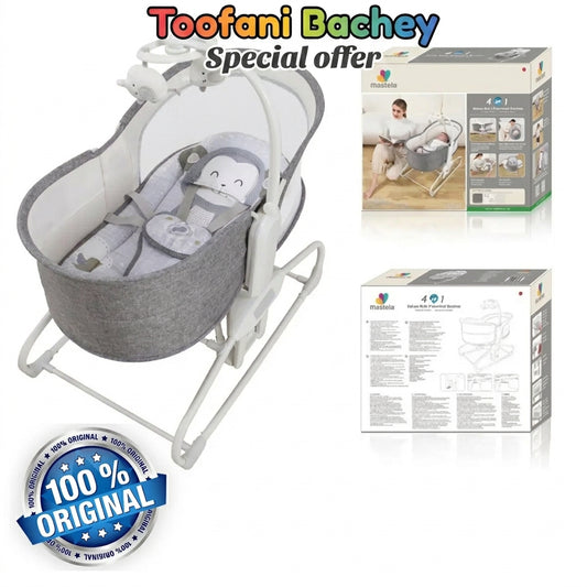 Mastela Royal Dream 4-in-1 Auto Swing Bassinet – Premium Baby Sleeper & Rocker