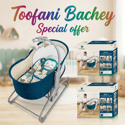 Mastela Royal Dream 4-in-1 Auto Swing Bassinet – Premium Baby Sleeper & Rocker
