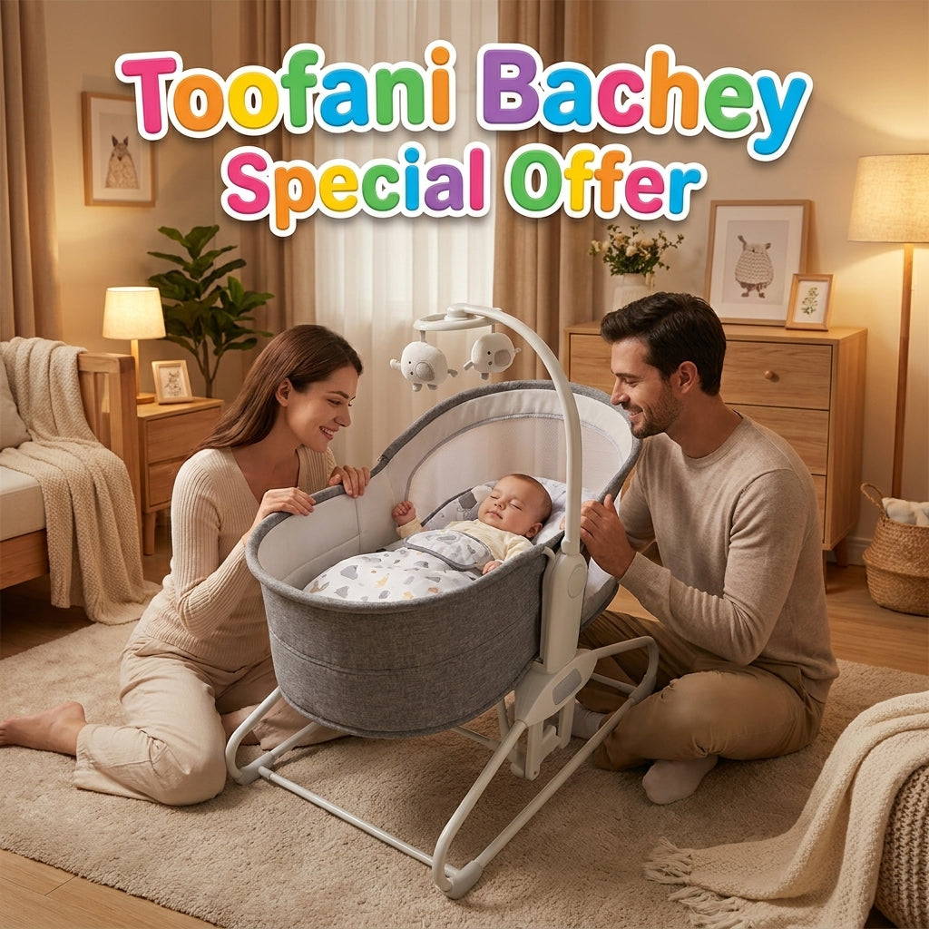 Mastela Royal Dream 4-in-1 Auto Swing Bassinet – Premium Baby Sleeper & Rocker