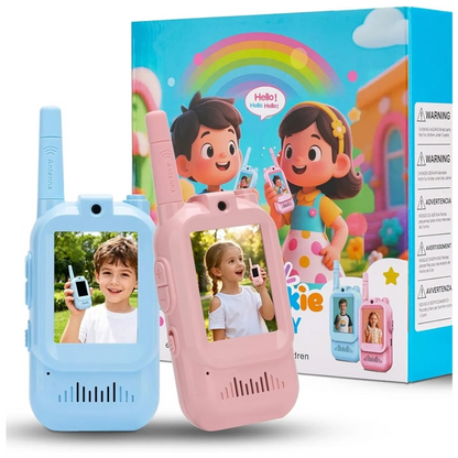 2Pcs Rechargeable Kids Video Walkie Talkie Set
