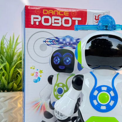 3D Flashing Lights Robot for Kids Toy With 360 Degree Rotation
