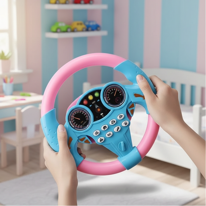 Multifunctional Kids Steering Wheel Toy with Music & Lights