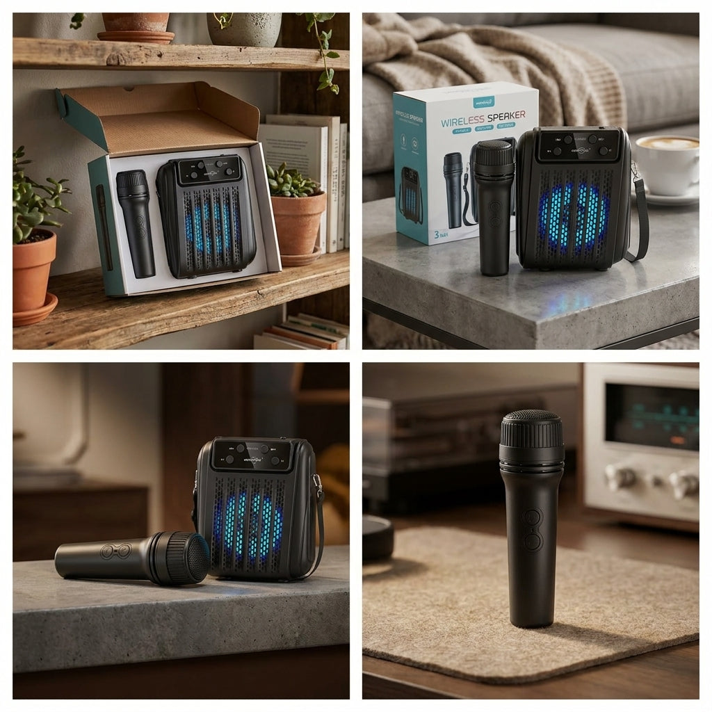 SoundNova Max Wireless Karaoke Speaker with Dual Microphones – Portable Bluetooth Party Speaker