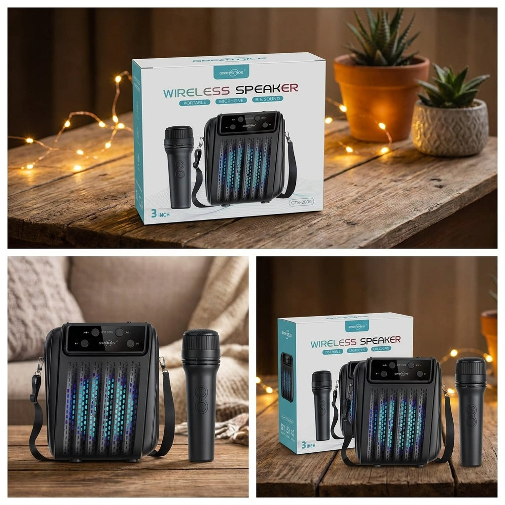 SoundNova Max Wireless Karaoke Speaker with Dual Microphones – Portable Bluetooth Party Speaker