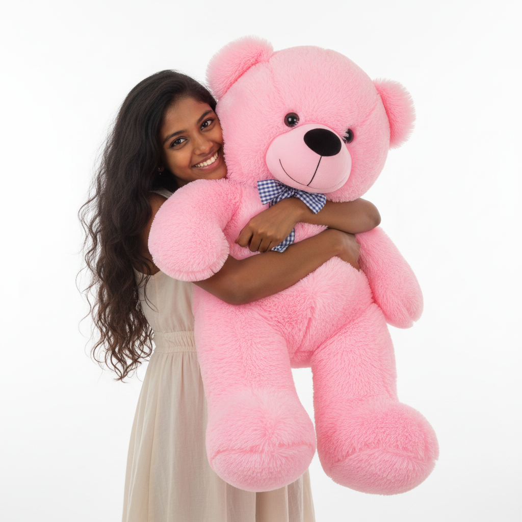 Pink Blossom Cuddle Teddy Bear – 3.5 FT (107Cm)